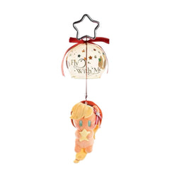 Whoopea Fly With Me peach red bow plush hanging charm