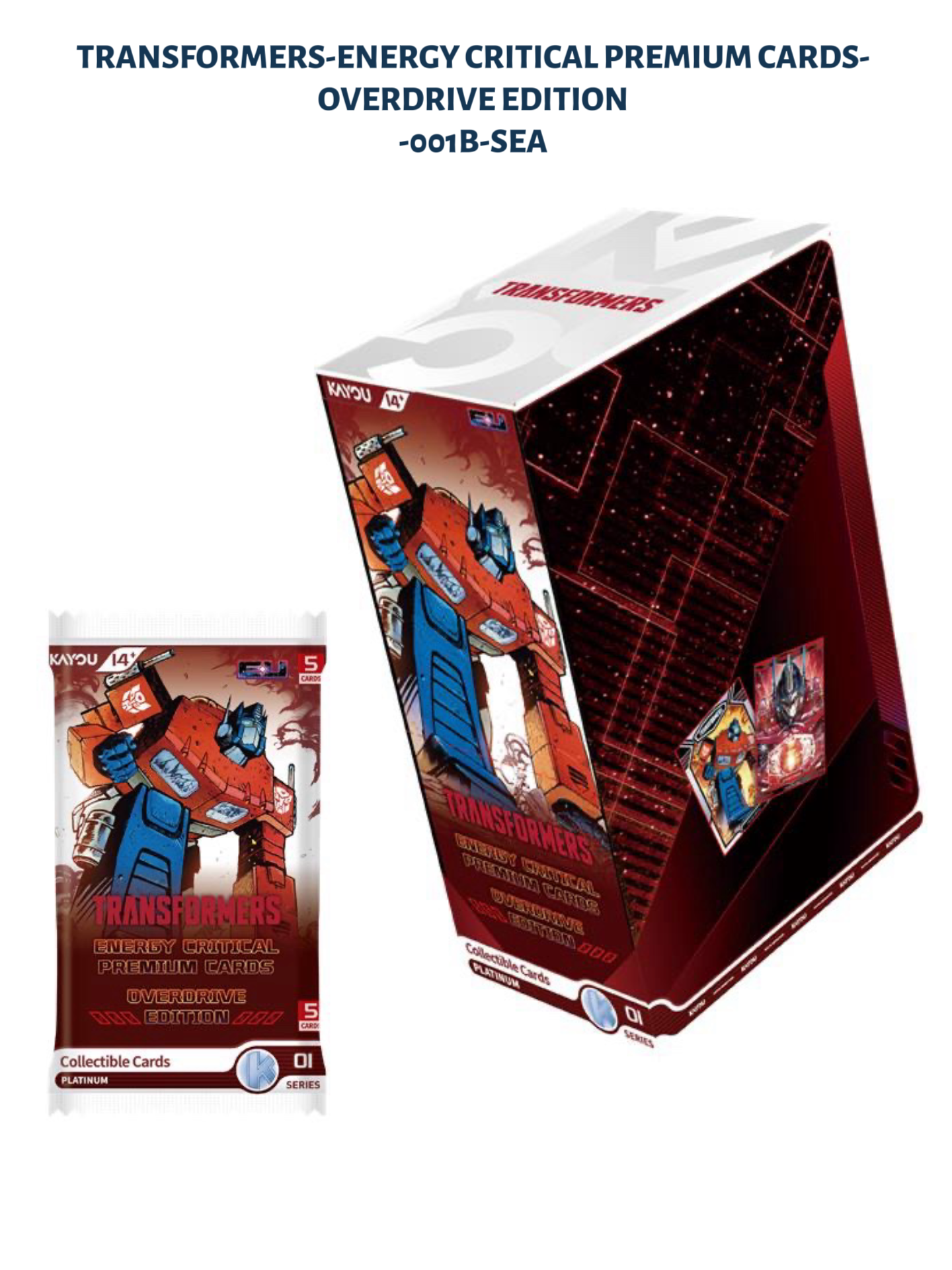 KAYOU Transformers - Energy Critical Premium Cards - Overdrive Edition - 001B - SEA - Display Box product image