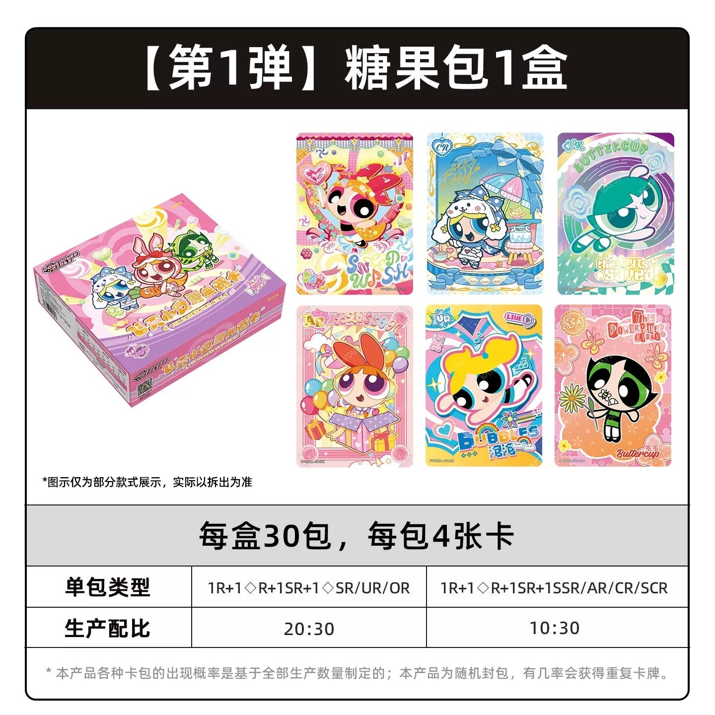 KAYOU The Powerpuff Girls Collectible Cards - Candy Edition - Display Box product image