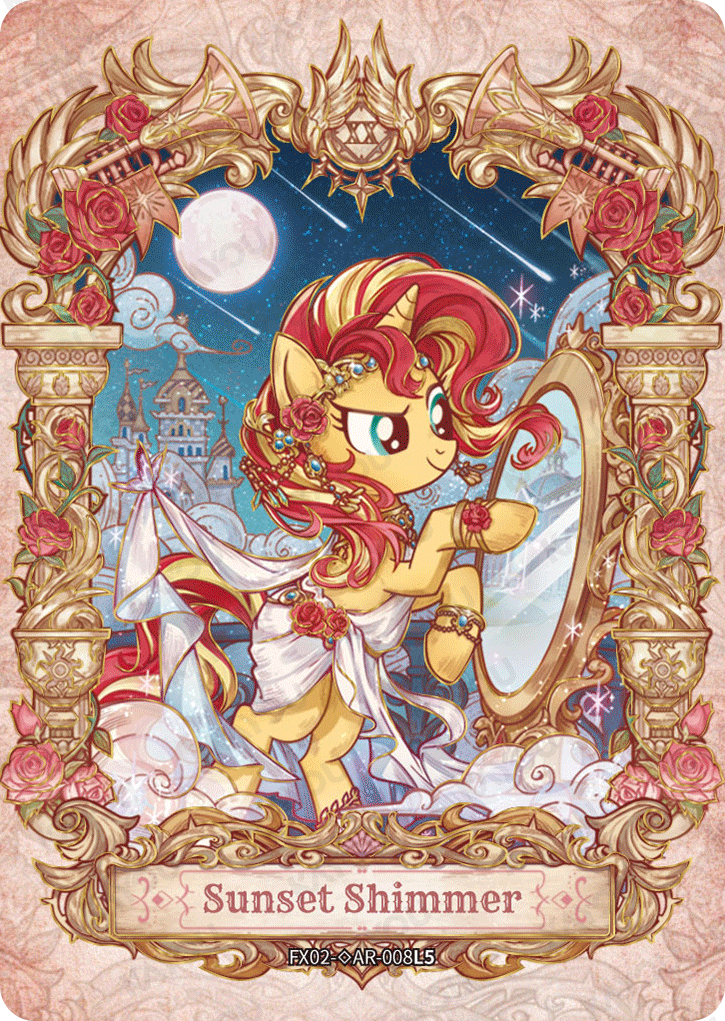 FX02-◇AR-008 Gold Border - Sunset Shimmer KAYOU MLP single card