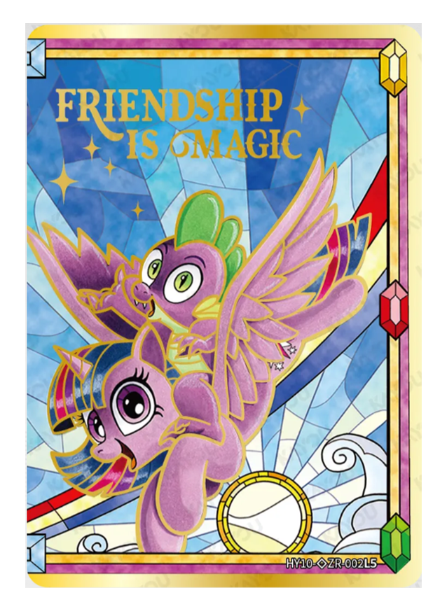 Twilight Sparkle and Spike Hidden Diamond ZR HY10-DZR-002L5 KAYOU MLP Moon Edition Series 10 single card