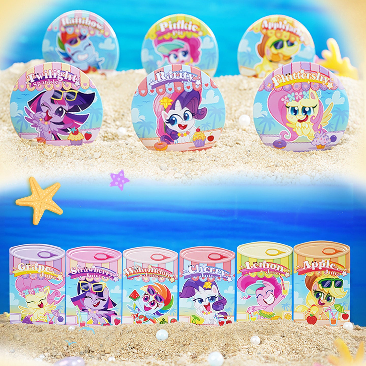 MLP Seaside Edition Can Badge Blind Box