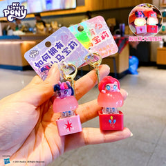 MLP Baimao press-button fidget keychain detail photo