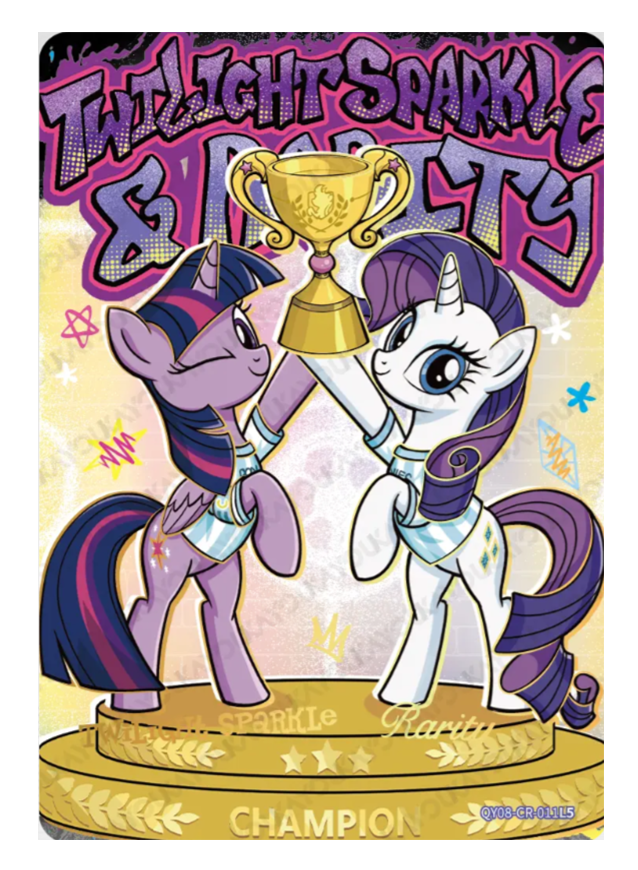 QY08-CR-011L5 - Twilight Sparkle & Rarity Champion KAYOU MLP single card