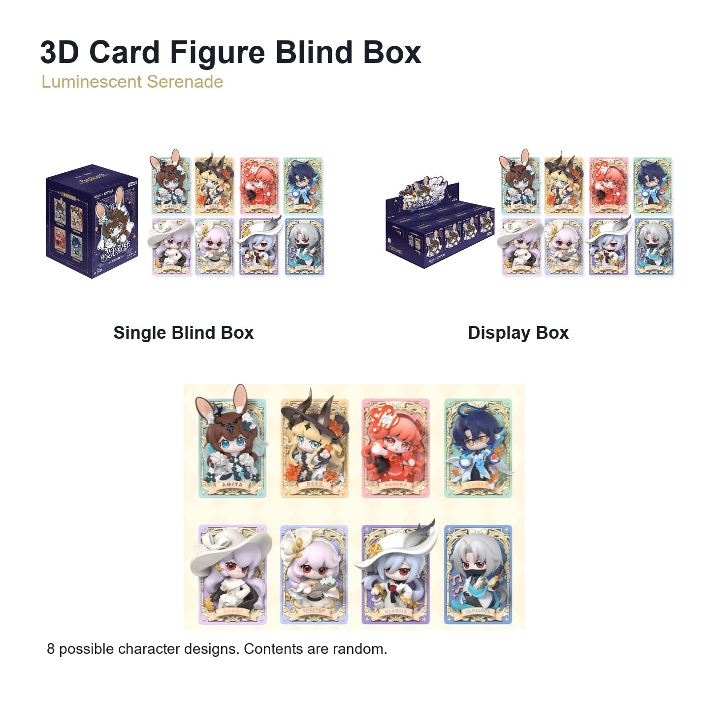 KAYOU x Arknights Luminescent Serenade 3D Card Figure Blind Box hero image