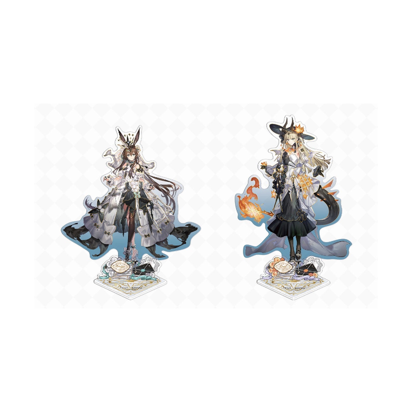 KAYOU x Arknights Luminescent Serenade Acrylic Stand Amiya and Reed the Flame Shadow detail photo