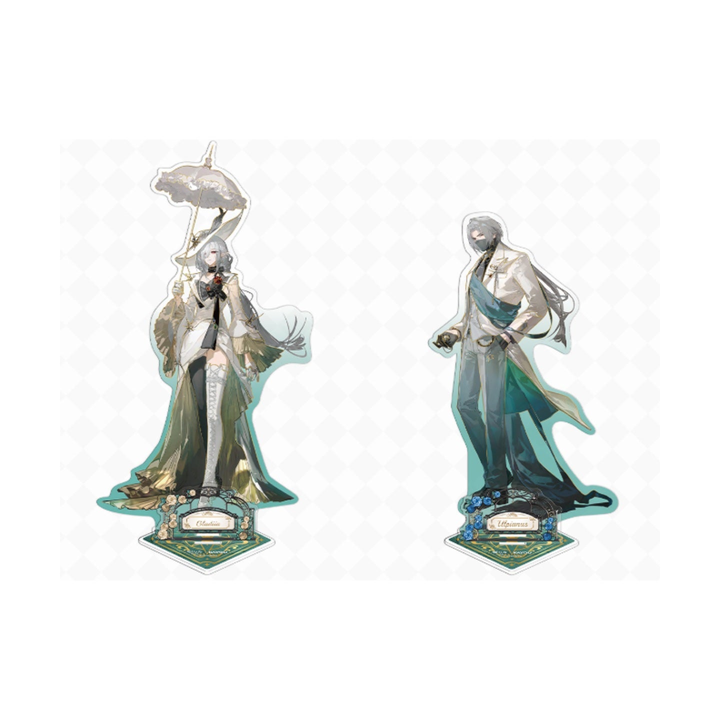KAYOU x Arknights Luminescent Serenade Acrylic Stand Gladiia and Ulpianus detail photo
