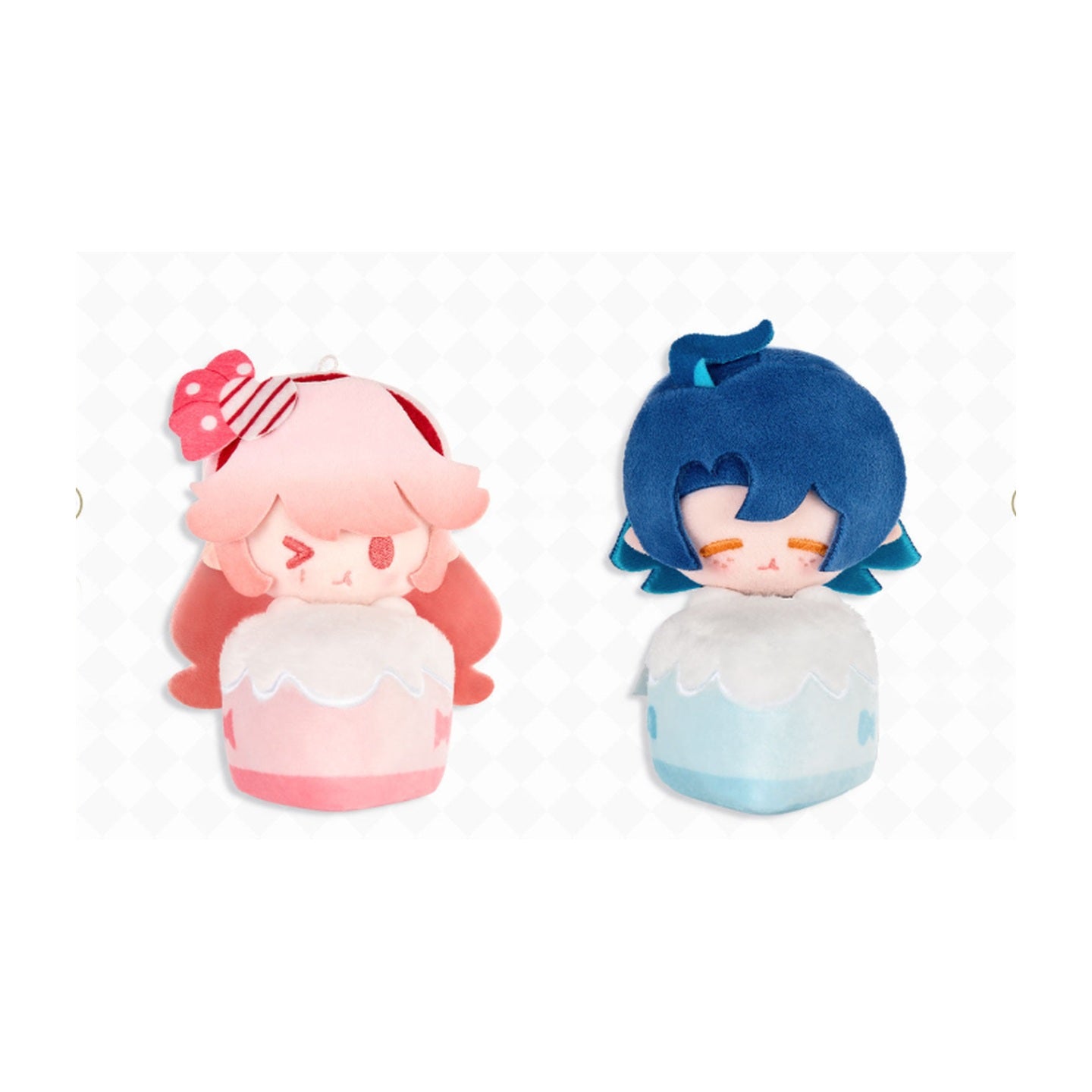 KAYOU x Arknights Luminescent Serenade Birthday Cake Plush Charm possible designs featuring Haruka and Lumen
