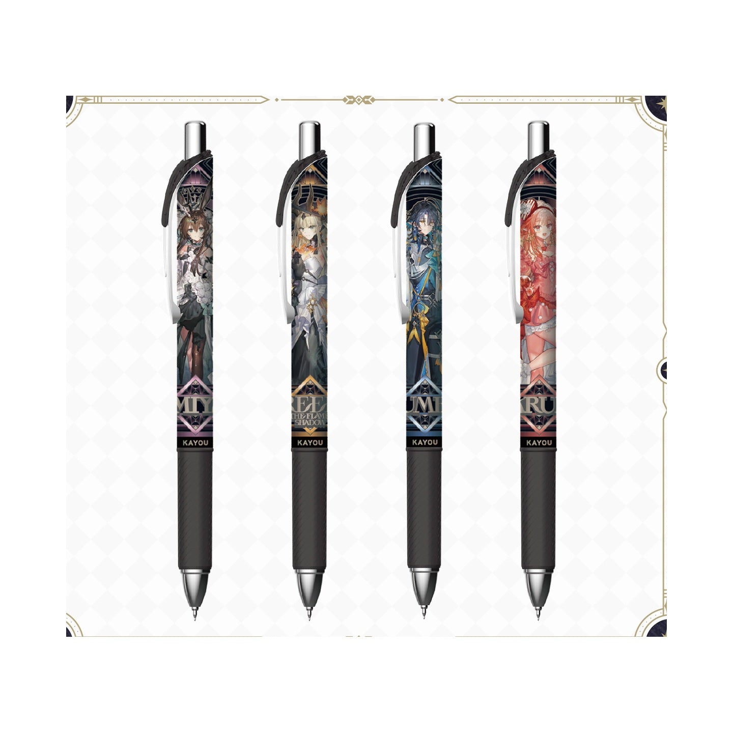 KAYOU x Arknights Luminescent Serenade Gel Pen Blind Box dark designs detail photo