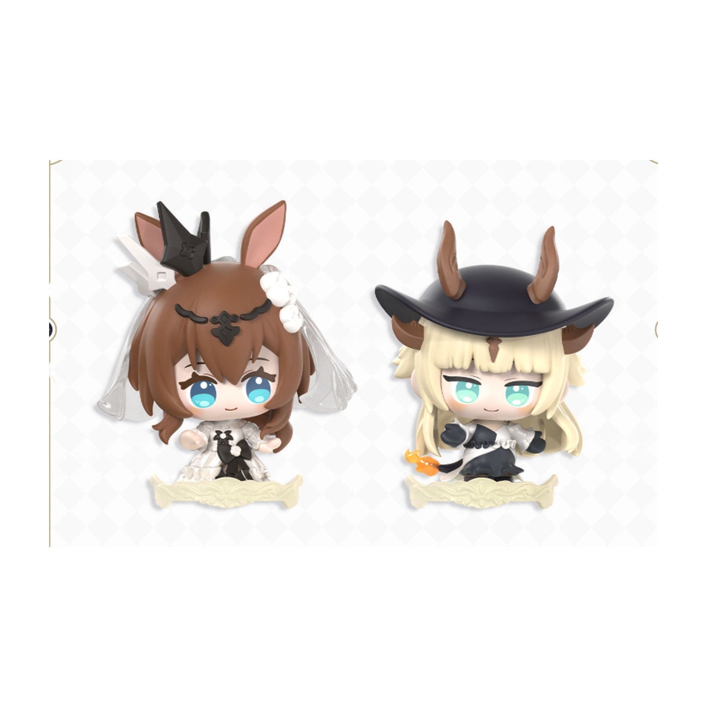 KAYOU x Arknights Luminescent Serenade Kada Mini Figure possible designs featuring Amiya and Reed the Flame Shadow