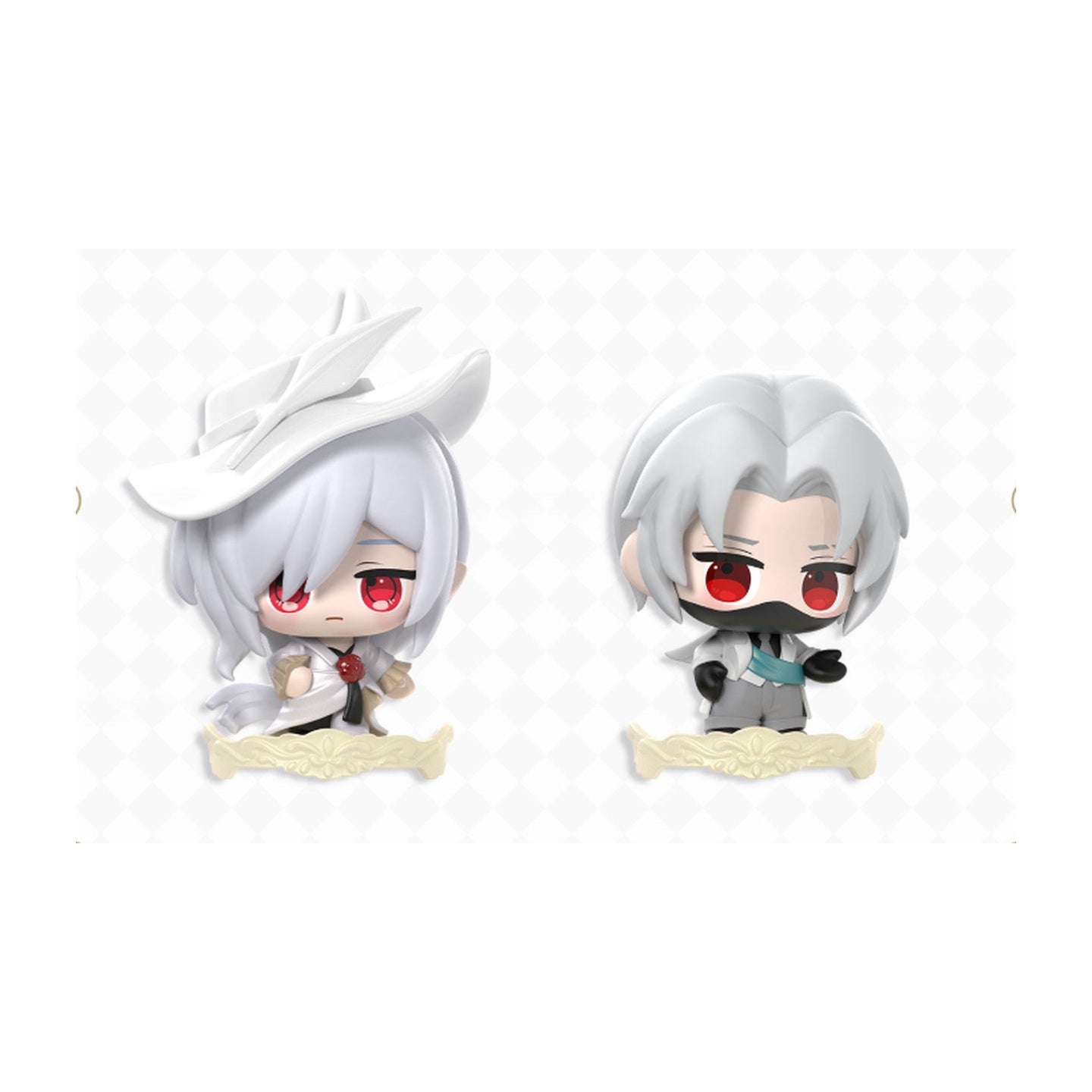 KAYOU x Arknights Luminescent Serenade Kada Mini Figure possible designs featuring Gladiia and Ulpianus