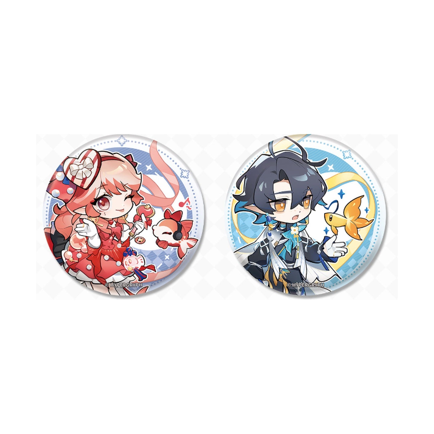 KAYOU x Arknights Luminescent Serenade SD Badge Blind Pack Haruka and Lumen detail photo