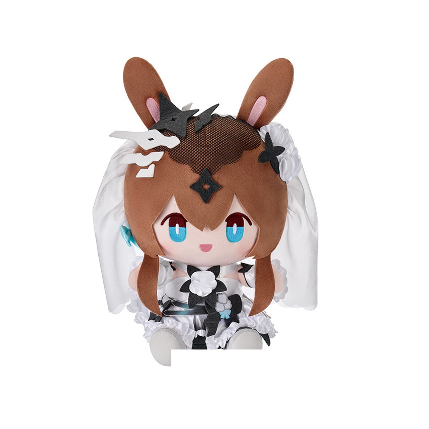 KAYOU x Arknights Pearlescent Pageantry Amiya sitting plush doll white background photo