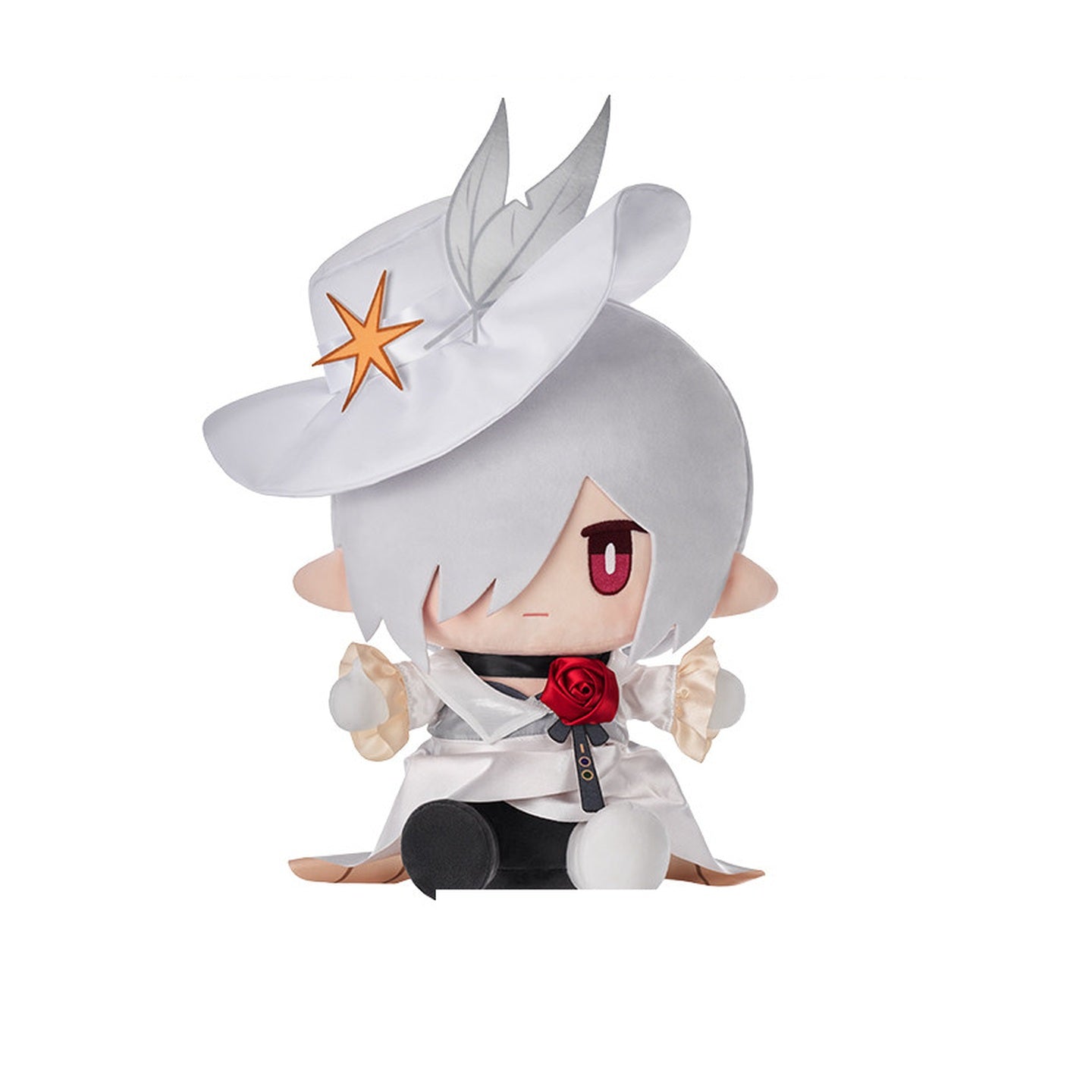 KAYOU x Arknights Pearlescent Pageantry Gladiia sitting plush doll white background photo