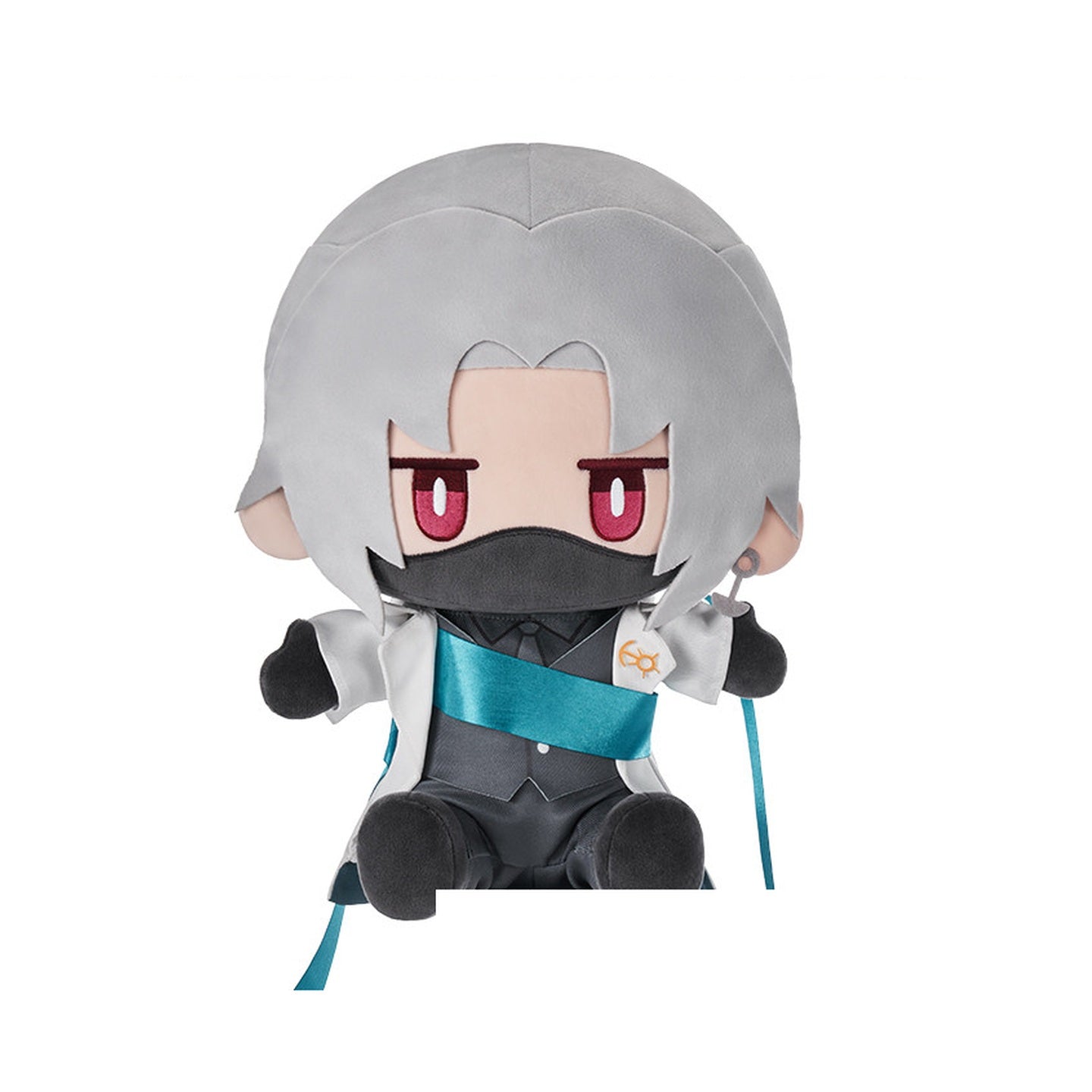KAYOU x Arknights Pearlescent Pageantry Ulpianus sitting plush doll white background photo