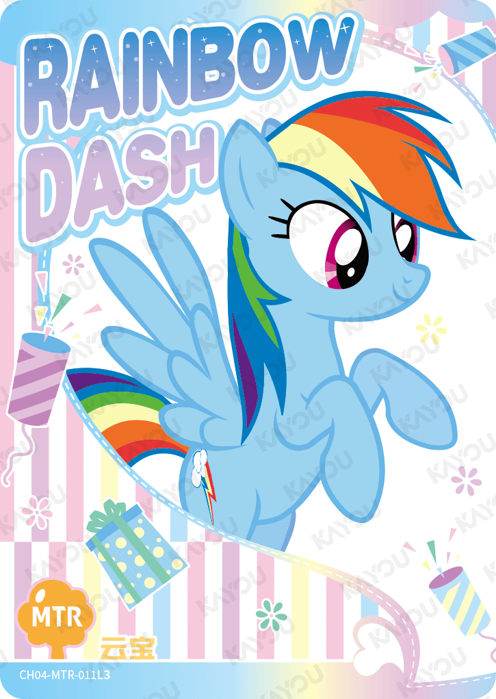 CH04-MTR-011 KAYOU MLP Rainbow Edition Rainbow 4 MTR bundle card