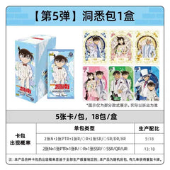 KAYOU Detective Conan Insight Pack Wave 5 White Suit display box and sample cards