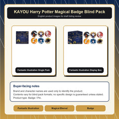 KAYOU Harry Potter Magical Badge Blind Pack English listing card