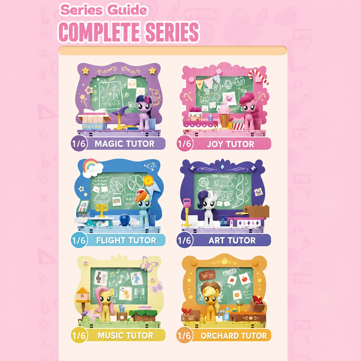 My Little Pony Friendship Tutor English series guide with six designs