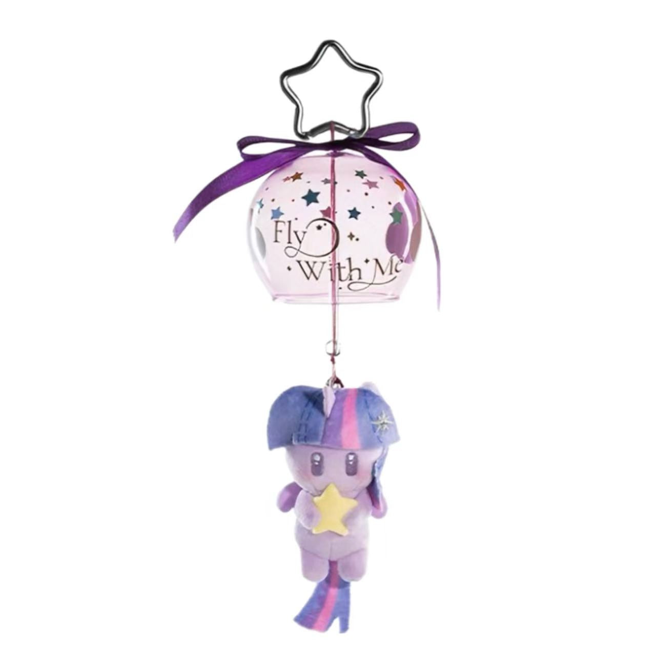 Whoopea Fly With Me lavender purple ribbon plush hanging charm